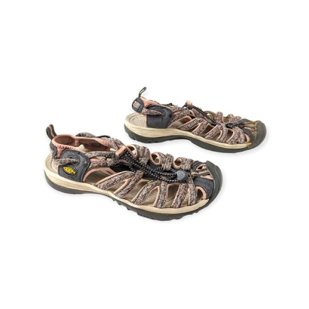 Keen Womens Gray Tan Whisper Waterproof Bungee Cord Hiking Sandal Size 9‎ - Picture 2 of 7